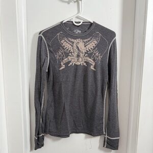Affliction Charcoal Graphic Long Sleeve Tee